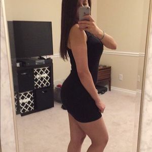 Black mini dress